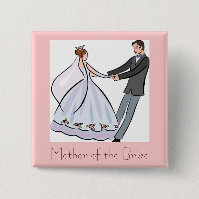 Brautparty Bevorzugung-Mutter des Braut-Knopfes Button (Vorderseite)