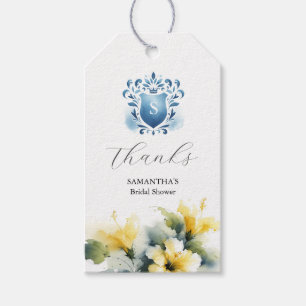 Brautparty Bevorzugung Tags Wasserfarben Blume Geschenkanhänger