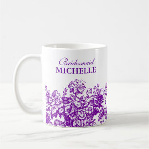 Brautparty-Bevorzugungs-Blumenkorb lila Tasse