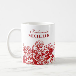 Brautparty-Bevorzugungs-Blumenkorb-Rot Tasse