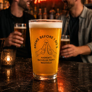 Brautparty-Bier-Pint-Glas 'Bier vor dem Ja-Wort' Glas