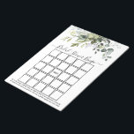 Brautparty Bingo Notizblock<br><div class="desc">Das moderne elegante Botanische Brautparty Watercolor Bingo Sheets Notepad bietet Eukalyptus-Blätter,  grünes botanisches Blattwerk,  staubblaue Blätter und andere wunderschöne botanische Pflanzen. Trendy Kalligrafie Script.</div>