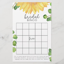 Brautparty-Bingospiel Aquarellblume