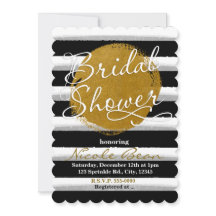 BRAUTPARTY Black Gold Wasserfarbe Einladung