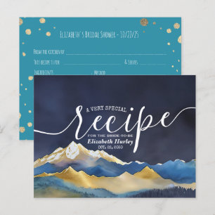 Brautparty Blaue Goldmedaille Weinroute Einladungspostkarte