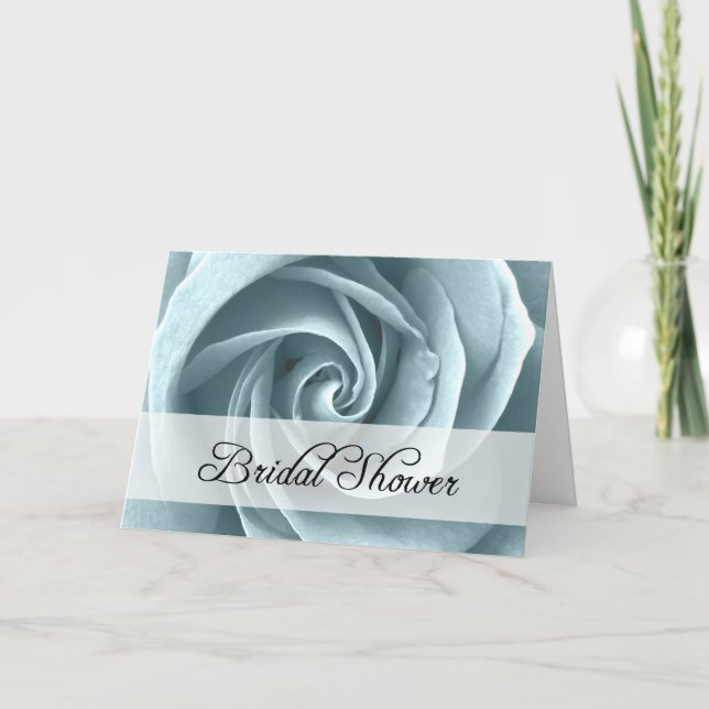 Brautparty: Blaue Rose: Einladung (Vorderseite)