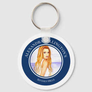 Brautparty Blonde Hair Girl auf dem Beach Circle Schlüsselanhänger