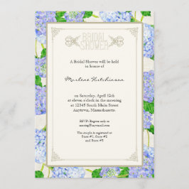 Brautparty Blue Hydrangea Lace Floral Formal Einladung