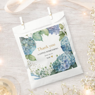 Brautparty Blue Hydrangeas Vielen Dank Geschenktütchen