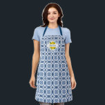 Brautparty Blue Tile Lemon Schürze<br><div class="desc">Eine hübsche italienische Fliesen- und Zitronensaison-Schürze. Eine elegante Schürze für Brautmädchen. Entworfen für Sie von BlackBerry Boulevard.</div>
