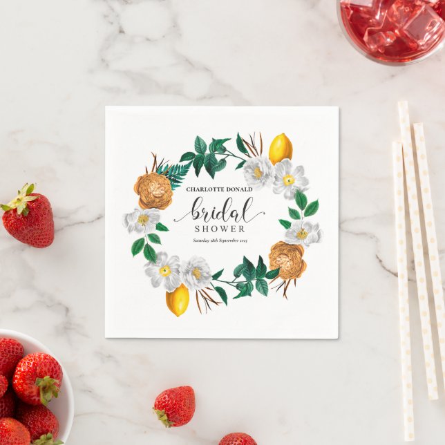 Brautparty Blue Tiles Serviette (Beispiel)