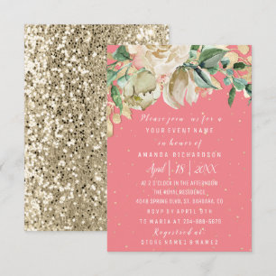 Brautparty Blume Brunch Minze Blush Wasserfarbe Einladung