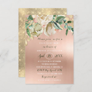 Brautparty Blume Brunch Minze Rose Blush Haut Einladung