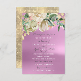 Brautparty Blume Brunch Spark Lila Einladung