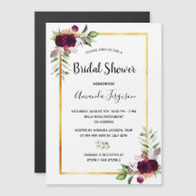 Brautparty Blumen goldfarbene Pflanzen boho burgun