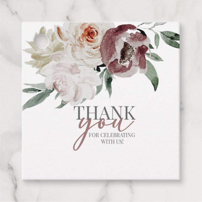 Brautparty, Blumenbridal, Braut als Klassiker Geschenkanhänger (Vorderseite)