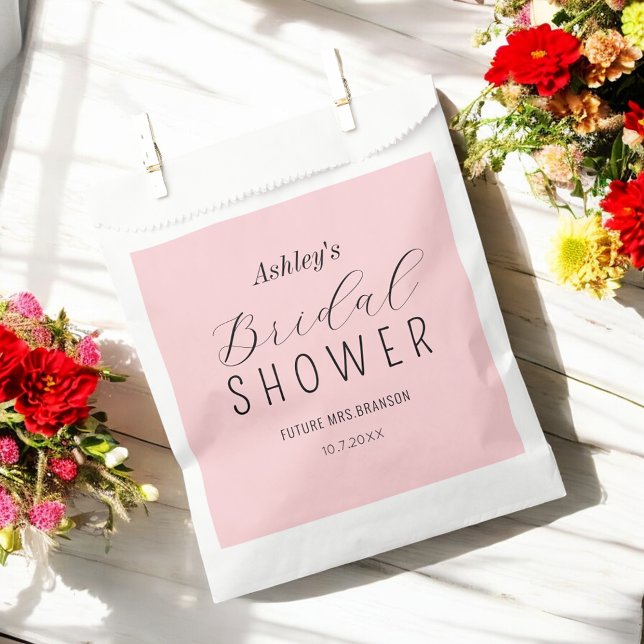 Brautparty Blush Pink Gefälligkeitsags Geschenktütchen (Von Creator hochgeladen)