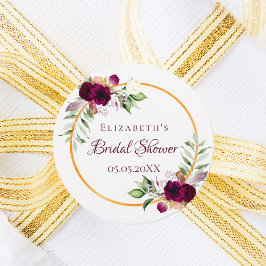 Brautparty-Blütengold-Bordeaux Geschenkanhänger