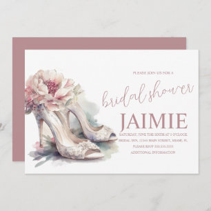 Brautparty Blütenröhre Rosa Einladung