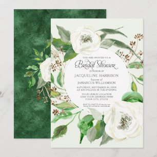 Brautparty BOHO Eukalyptus Leaf Foliage Rose Einladung