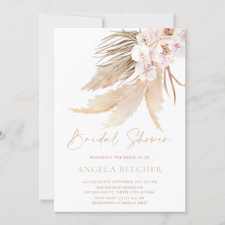 Brautparty Boho pampas Grass Einladung