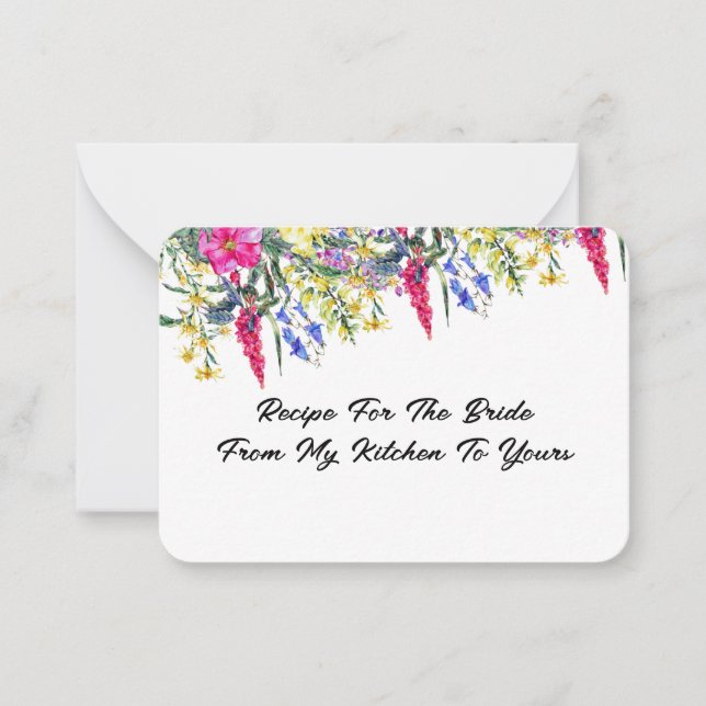 Brautparty Botanische Blumenkarte Mitteilungskarte (Vorderseite)