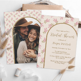 Brautparty Botanische Niedliche Wildblume Foto Boh Einladung