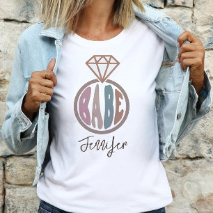 Brautparty Braut Babe Personalisierter Name T-Shirt