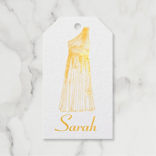 Brautparty Bridesmaid Gown Dress Trauzeugin Geschenkanhänger (Vorderseite)