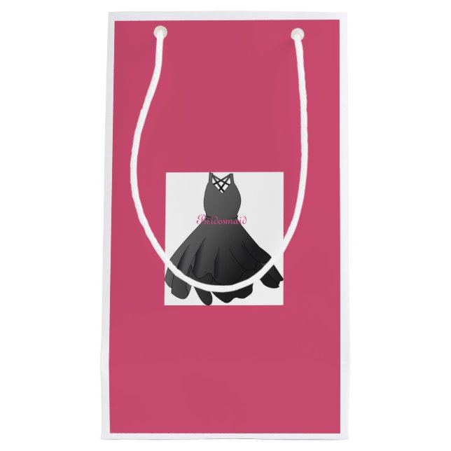 Brautparty Bridesmaid Kleid Pink Geschenktasche Kleine Geschenktüte (Vorderseite)