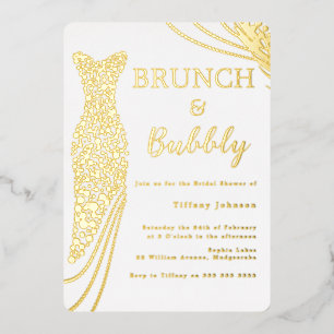 Brautparty-Brunch & Bubbly Folieneinladung