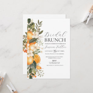 Brautparty Brunch Floral Bachelorette Obst Einladung