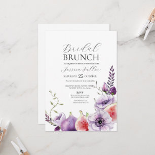 Brautparty Brunch Lila Feigenfrucht Einladung