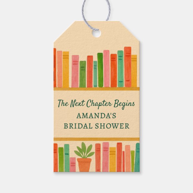 Brautparty buchen | Chic Fun "New Chapter" Geschenkanhänger (Vorderseite)