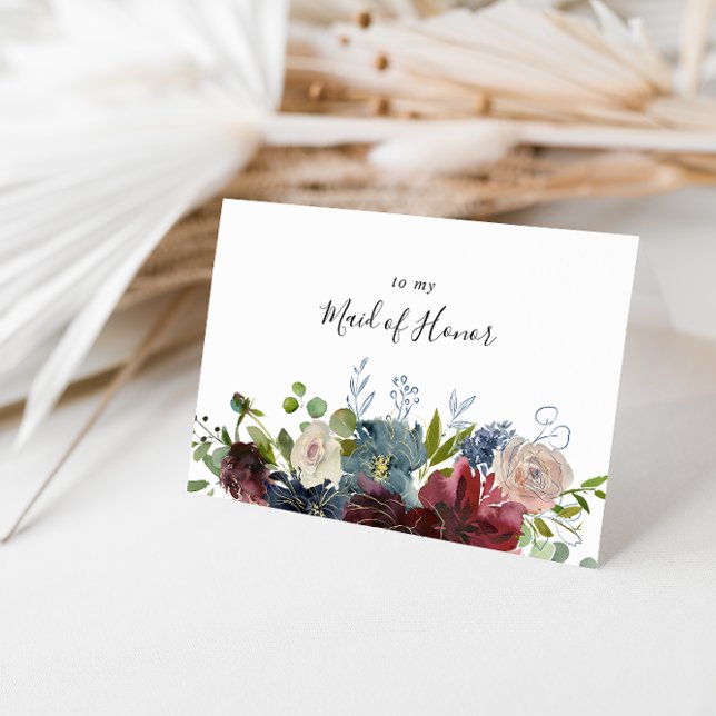 Brautparty Burgund Floral Green Danke (Von Creator hochgeladen)