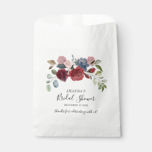 Brautparty Burgund Rustikale Blumen Custom Geschenktütchen