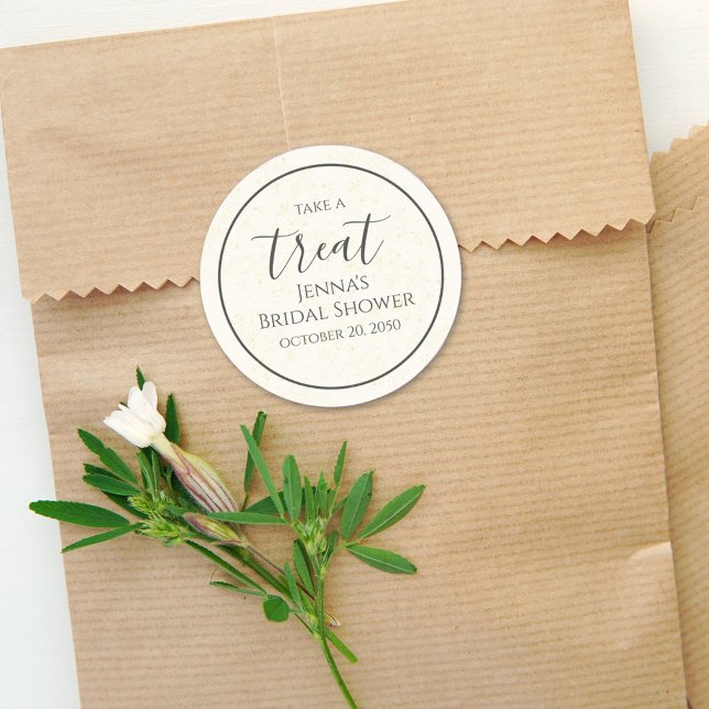 Brautparty Champagne Calligraphy Runder Aufkleber (Von Creator hochgeladen)