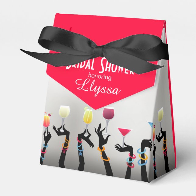 Brautparty Cocktail Party Geschenkschachtel (Vorderseite)