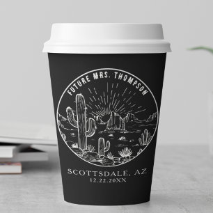 Brautparty Coffee Bar Custom Arizona Hochzeit Pappbecher