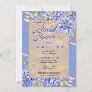 Brautparty - Cornflower Blue Wildblumen Blumenstra Einladung