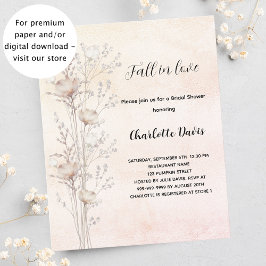 Brautparty Creme Wildblumen Einladung