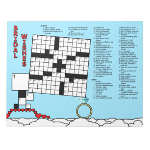 Brautparty Crossword Game Book (13x13 Grid) Notizblock