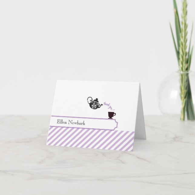 Brautparty Dankeschön Karte - Lila (Vorderseite)