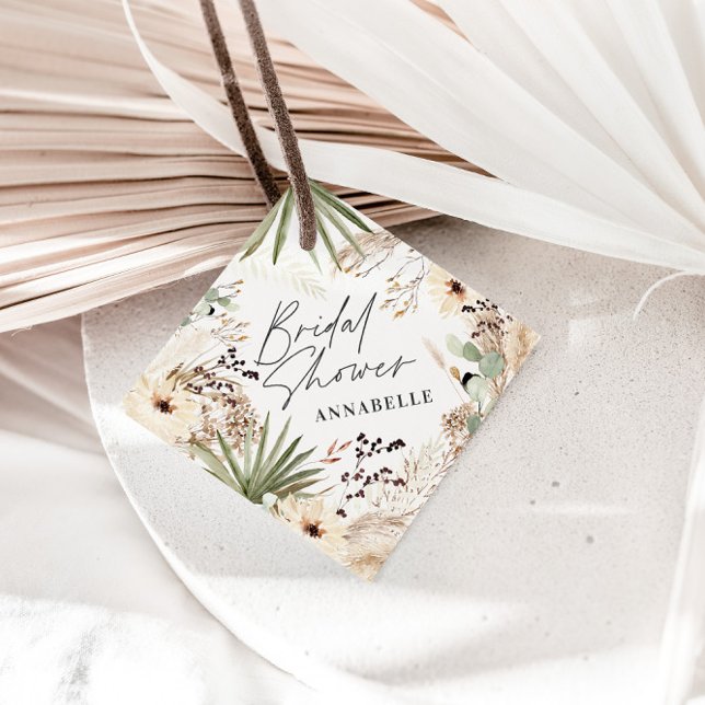 Brautparty dankt Ihnen für das moderne Pampasgras Geschenkanhänger (Von Creator hochgeladen)