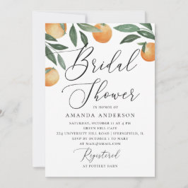 Brautparty der Aquarellgarnzitrus Einladung