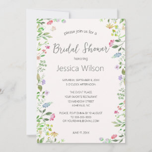 Brautparty der Blumenwiesen Einladung