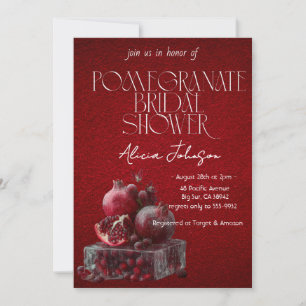 Brautparty der Blushing Pomegranate Branch Einladung
