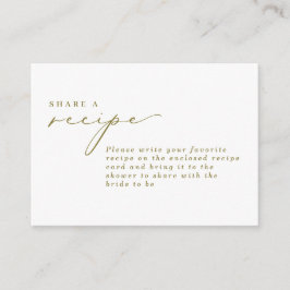 Brautparty der einfachen Kalligraphie Rezept Begleitkarte