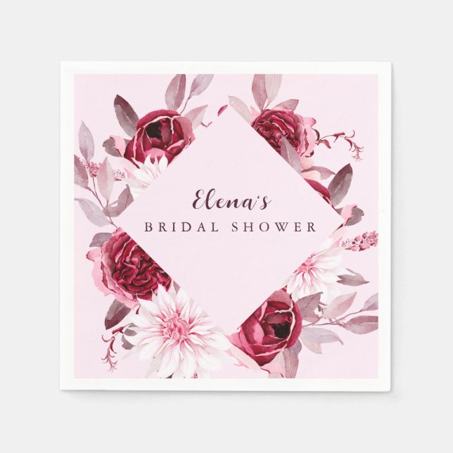 Brautparty der Herbstromantik Serviette (Vorderseite)