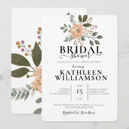 Brautparty der modernen Blume Einladung